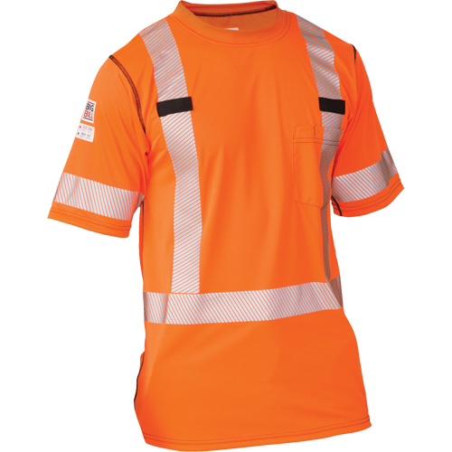Polartec&reg; Power Grid&reg; High Visibility Short Sleeved T-Shirt, Polyester, X-Large (Tall), Orange R.M.G. Prévention
