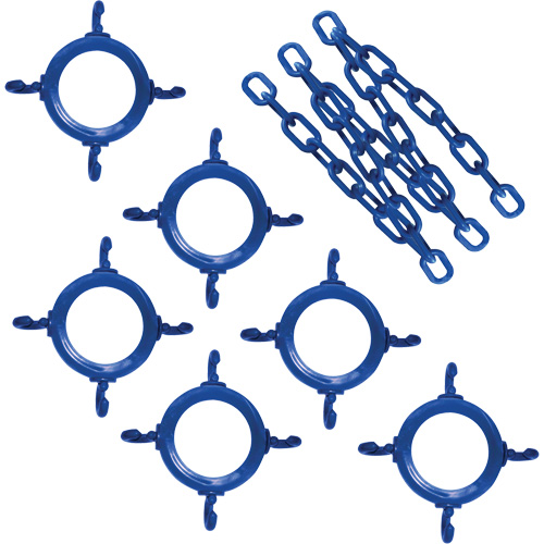 Ensemble de connecteurs de chaîne pour c&ocirc;nes R.M.G. Prévention