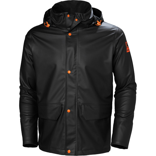 Gale Rain Jacket, Polyester/Polyurethane, Large, Black R.M.G. Prévention