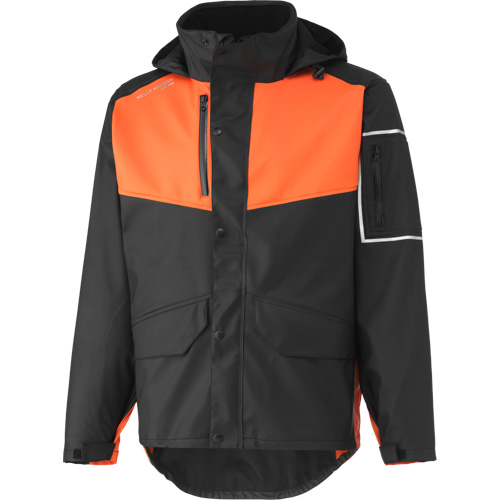 West Coast Waterproof Jacket, Polyester, 3X-Large, Black/Orange R.M.G. Prévention