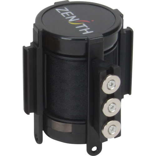 Cassette de ruban magn&eacute;tique pour barri&egrave;re de contr&ocirc;le des foules personnalis&eacute;e, 12', Ruban Noir R.M.G. Prévention