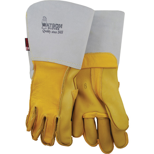 Welding Gloves, Grain Cowhide, Size 8 R.M.G. Prévention