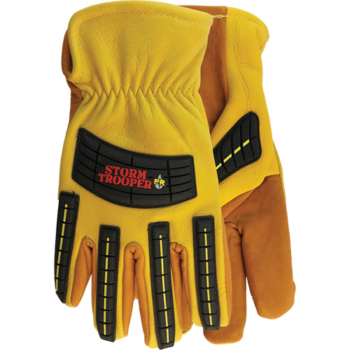 Gants Storm Trooper 5782, Grand, Paume en Cuir de vache, Poignet &agrave; enfiler R.M.G. Prévention