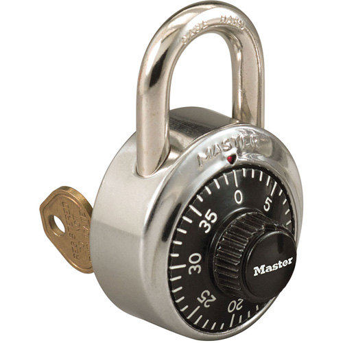 Cadenas de s&eacute;rie 1525 avec cl&eacute; de contr&ocirc;le en option, Acier inoxydable, Largeur de 1-7/8" R.M.G. Prévention