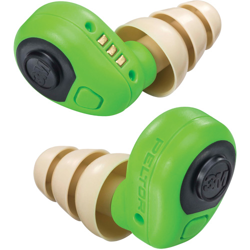 Peltor Electronic Earplugs, Uncorded, Pair - Plastic Case, 23 dB NRR, Large/Medium/Small R.M.G. Prévention