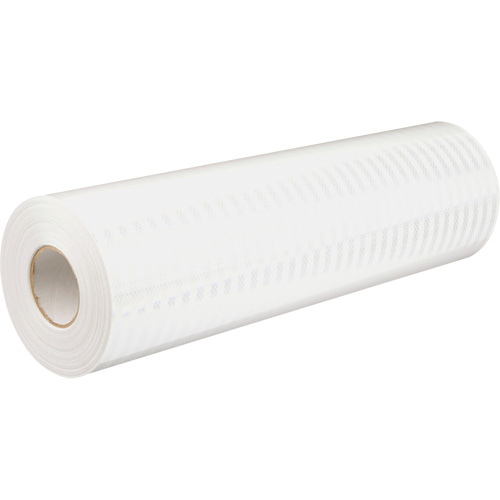 High Intensity Prismatic Grade Reflective Sheeting, 2" W x 150' L, 19 mils, White R.M.G. Prévention