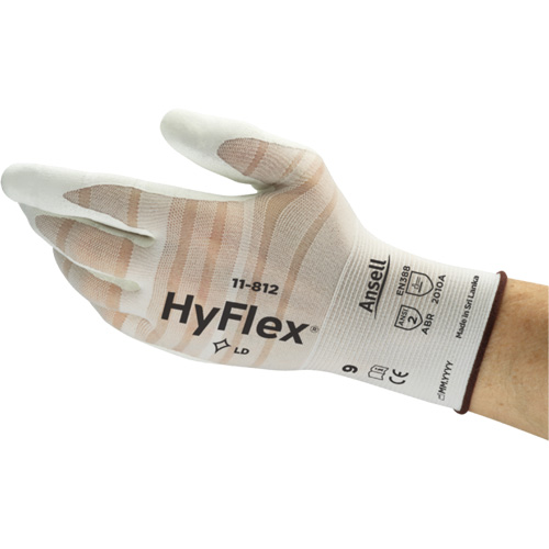 Hyflex&reg; 11-812 Gloves, 6, Foam Nitrile Coating, 18 Gauge, Nylon/Spandex Shell R.M.G. Prévention