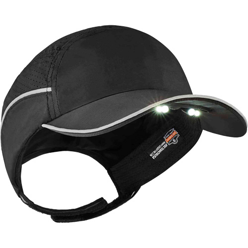 Skullerz&reg; 8965 Lightweight Bump Cap Hat with LED Lighting, Black R.M.G. Prévention