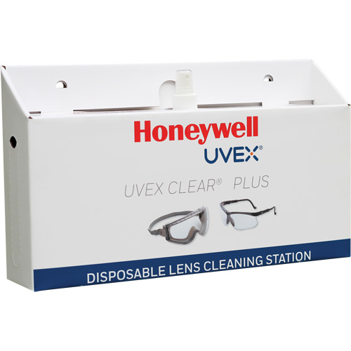 Honeywell Uvex® Clear® Plus Disposable Lens Cleaning Station, Cardboard