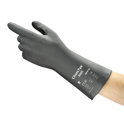 AlphaTec&reg; Chemical Resistant Gloves, Size 8, 12" L, Butyl Rubber/Viton&reg;, 0.3 mil R.M.G. Prévention