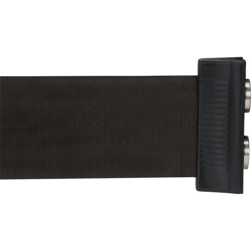 Wall Mount Barrier with Magnetic Tape, Steel, Screw Mount, 7', Black Tape R.M.G. Prévention