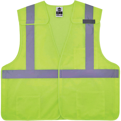 Gilet de s&eacute;curit&eacute; en maille GloWear 8217BA, Jaune lime haute visibilit&eacute;, Moyen/Petit, Polyester R.M.G. Prévention