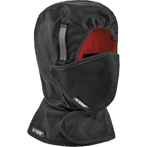 N-Ferno&reg; Winter Hard Hat Liner with Mouthpiece, Fleece Lining, One Size, Black R.M.G. Prévention