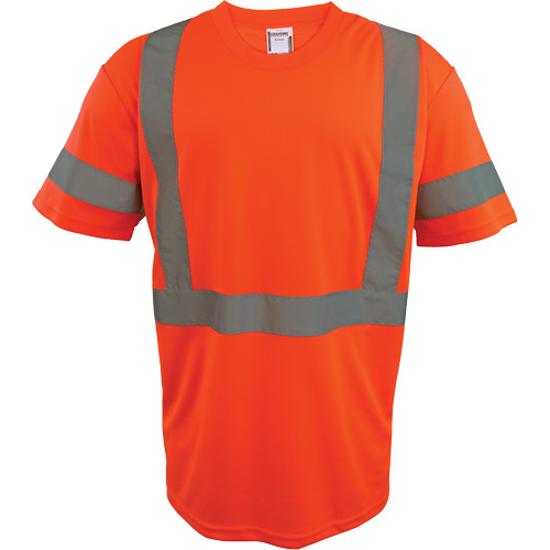 Short Sleeve Safety T-Shirt, Polyester, 2X-Large, High Visibility Orange R.M.G. Prévention