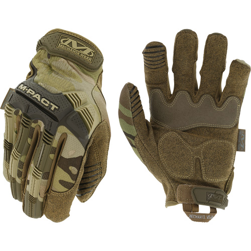 Gants antichocs tactiques MultiCam M-Pact, 8, Paume en Synth&eacute;tique, Poignet Boucle et crochet R.M.G. Prévention