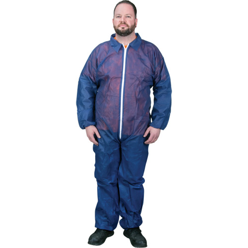 Coveralls, X-Large, Blue, Polypropylene R.M.G. Prévention