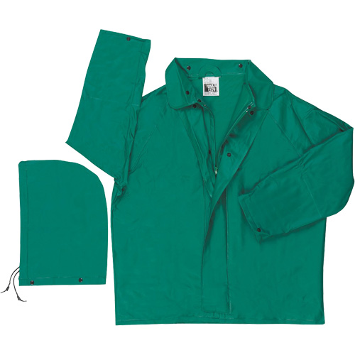 Dominator Limited Flammability Rain Jacket, Polyester/PVC, Large, Green R.M.G. Prévention
