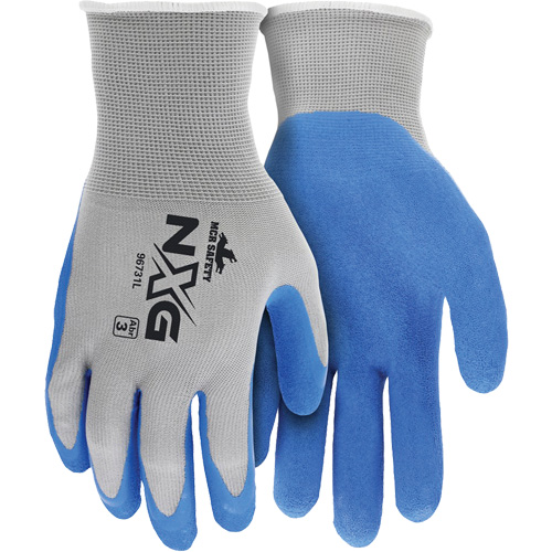 Gants enduits NXG, Grand, R&ecirc;vetement Latex de caoutchouc, Calibre 13, Enveloppe en Nylon R.M.G. Prévention