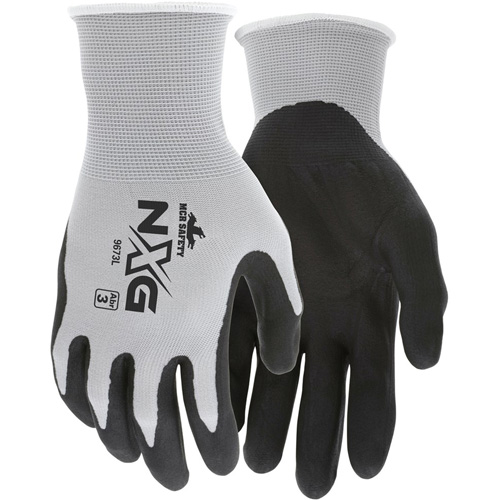 Gants enduits NXG, Grand, R&ecirc;vetement Mousse de nitrile, Calibre 13, Enveloppe en Nylon R.M.G. Prévention