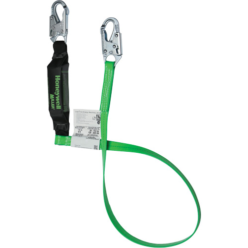 Energy-Absorbing Lanyard, 6', Locking Snap Hook Center, Locking Snap Hook Leg Ends, Polyester R.M.G. Prévention
