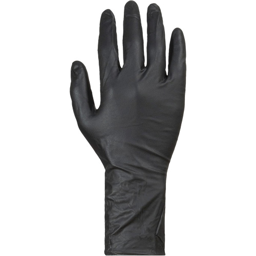 Gants jetables KeepKleen, Grand, Nitrile, 8 mils, Sans poudre, Noir R.M.G. Prévention