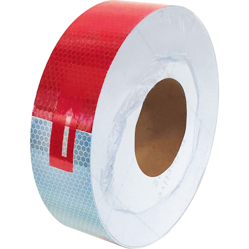 Ruban de marquage &agrave; grande visibilit&eacute;, 2" la x 150' lo, Rouge & blanc R.M.G. Prévention