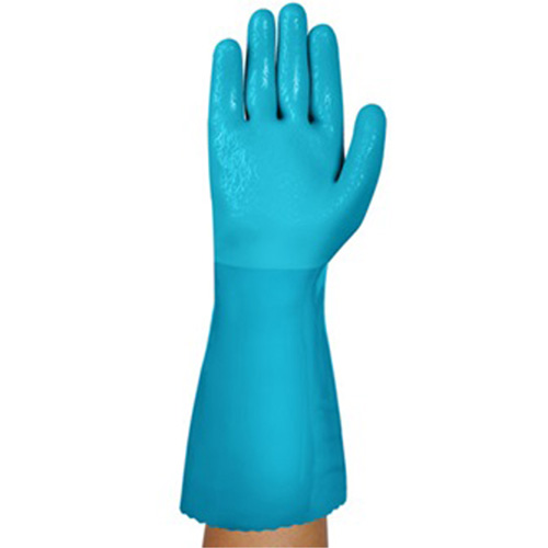 AlphaTec&reg; 04-003 Chemical Resistant Gloves, Size 8, 14" L, Nitrile/PVC, Fleece Inner Lining, Winter Weight R.M.G. Prévention