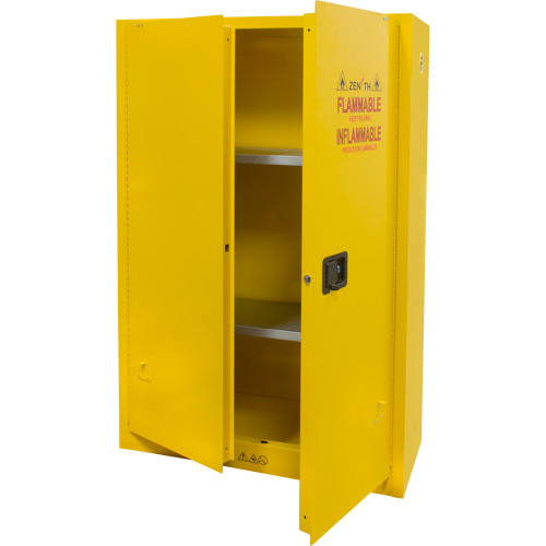 Armoire pour produits inflammables, 45 gal., 2 Porte(s), 43" La x 65" h x 18" p R.M.G. Prévention