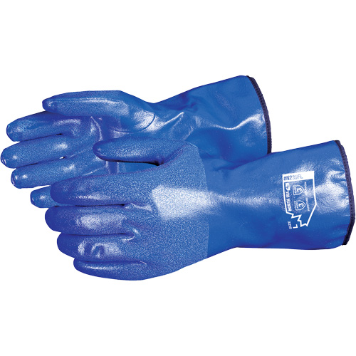 Gants r&eacute;sistants aux produits chimiques North Sea, Taille Petit, 11" lo, Nitrile, Doublure en Molleton, Gant de calibre hiver R.M.G. Prévention