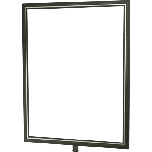Heavy-Duty Vertical Sign Holder for Classic Posts, Satin Chrome R.M.G. Prévention