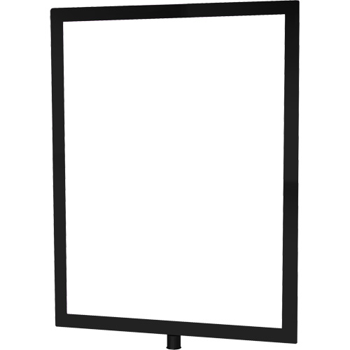 Heavy-Duty Vertical Sign Holder for Classic Posts, Black R.M.G. Prévention