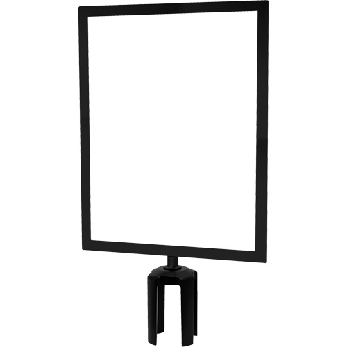 Porte-enseigne horizontal robuste avec adaptateur pour poteaux Tensabarrier, Noir R.M.G. Prévention