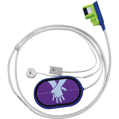 Fils coupl&eacute;s d'&eacute;l&eacute;ctrodes de formation RCR Uni-Padz, Zoll AED 3 Pour, Non m&eacute;dical R.M.G. Prévention