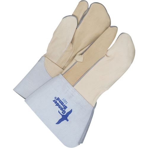 Gants &agrave; trois doigts en cuir, Cuir fleur de vache, Taille 9 R.M.G. Prévention