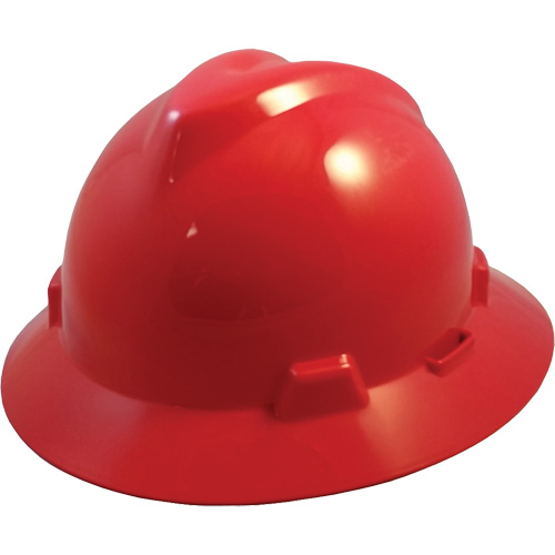 Casque de s&eacute;curit&eacute; &agrave; fente et bordure compl&egrave;te V-Gard, R&eacute;pond aux normes CSA type 1, Suspension Glissement rapide, Non ventil&eacute; R.M.G. Prévention