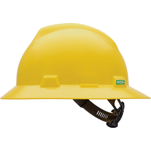 Casque de s&eacute;curit&eacute; &agrave; fente et bordure compl&egrave;te V-Gard, R&eacute;pond aux normes CSA type 1, Suspension Glissement rapide, Non ventil&eacute; R.M.G. Prévention