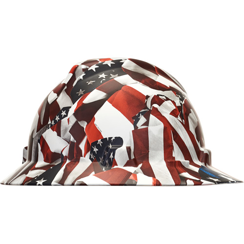 Casque de s&eacute;curit&eacute; &agrave; bordure compl&egrave;te Hydro Dip V-Gard, R&eacute;pond aux normes CSA type 1, Suspension Rochet, Non ventil&eacute; R.M.G. Prévention