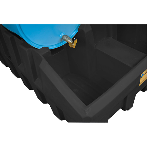 EcoPolyBlend Drum Management Base, 59" L x 49" W x 26" H, 66 US gal. Capacity R.M.G. Prévention