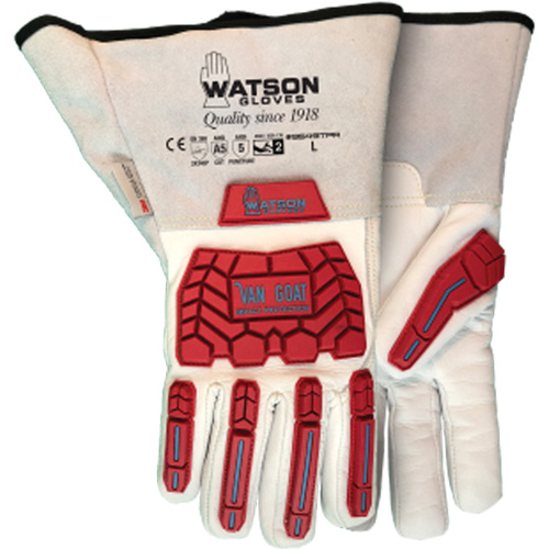 Gants en cuir de ch&egrave;vre Van 9549TPR, Moyen, Paume en Ch&egrave;vre, Poignet Manchette R.M.G. Prévention