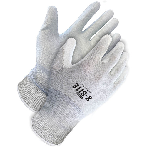 X-Site Anti-Static Coated Gloves, 8, Polyurethane Coating, 15 Gauge, Nylon/Copper Shell R.M.G. Prévention