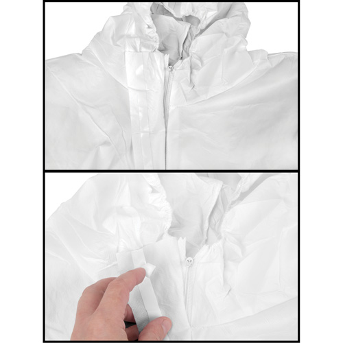 Combinaison &agrave; capuchon, 4T-Grand, Blanc, SMS R.M.G. Prévention