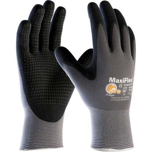 Gants enduits ATG MaxiFlex Endurance, Petit, R&ecirc;vetement Mousse de nitrile, Calibre 15, Enveloppe en Nylon/Lycra R.M.G. Prévention