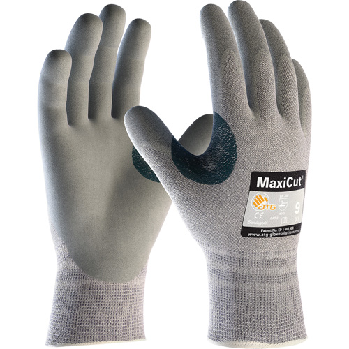 ATG MaxiCut&reg; 5 Seamless Knit Cut Resistant Gloves, X-Small, 13 Gauge, Foam Nitrile Coated, ASTM ANSI Level A4/EN 388 Level 4/EN 388 Level C R.M.G. Prévention