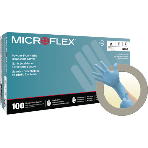 N20 Disposable Gloves, Small, Nitrile, 4.7-mil, Powder-Free, Blue R.M.G. Prévention