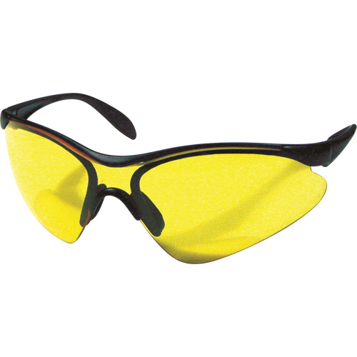 Lunettes de s&eacute;curit&eacute; Miranda, Lentille Jaune, Anti-&eacute;gratignures, R&eacute;pond ou surpasse la norme CSA Z94.3 R.M.G. Prévention