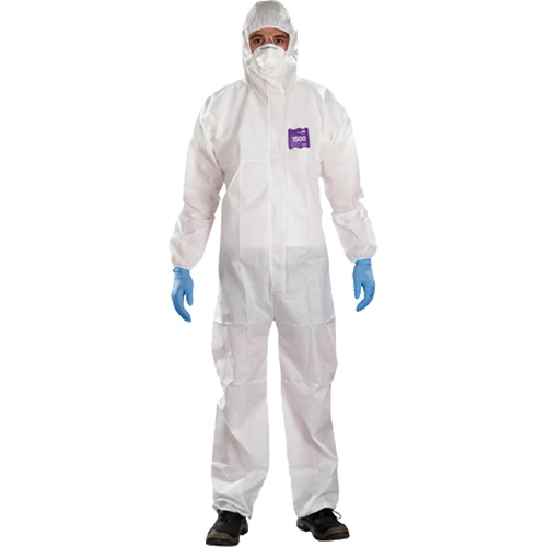 AlphaTec Microchem&reg; 3-Piece Chemical Resistant Coveralls with Hood, 2X-Large, White R.M.G. Prévention