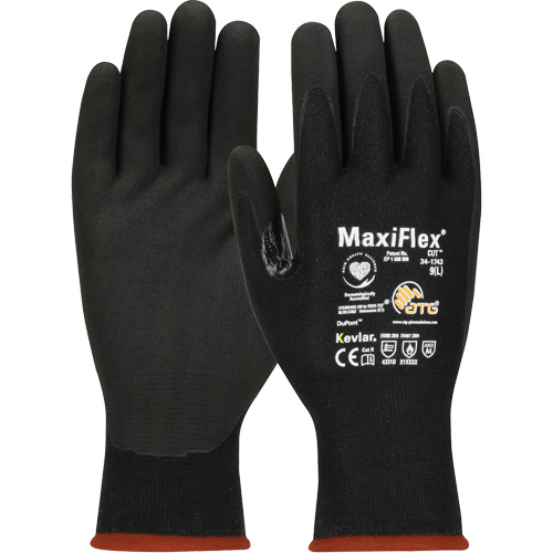 Gants compatibles avec les &eacute;crans tactiles ATG MaxiFlex Cut, T-petit, Calibre 15, Rev&ecirc;tement Mousse de nitrile, ASTM ANSI niveau A4/EN 388 niveau 3/EN 388 niveau D R.M.G. Prévention