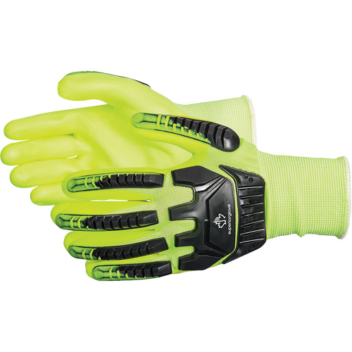 Gants antichocs &agrave; haute visibilit&eacute; r&eacute;sistants aux coupures Dexterity, Petit, Paume en Mousse de nitrile, Poignet &eacute;lastique R.M.G. Prévention