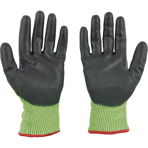Gants &agrave; haute visibilit&eacute; enduits par trempage, Taille Petit, Calibre 15, Rev&ecirc;tement Polyur&eacute;thane, Enveloppe en Poly&eacute;thyl&egrave;ne, ASTM ANSI niveau A5 R.M.G. Prévention