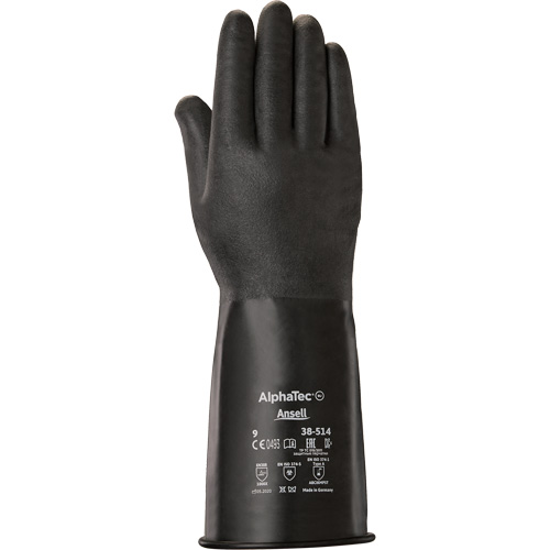 AlphaTec&reg; 38-514 Gloves, Size 7, 14" L, Butyl Rubber, 14-mil R.M.G. Prévention